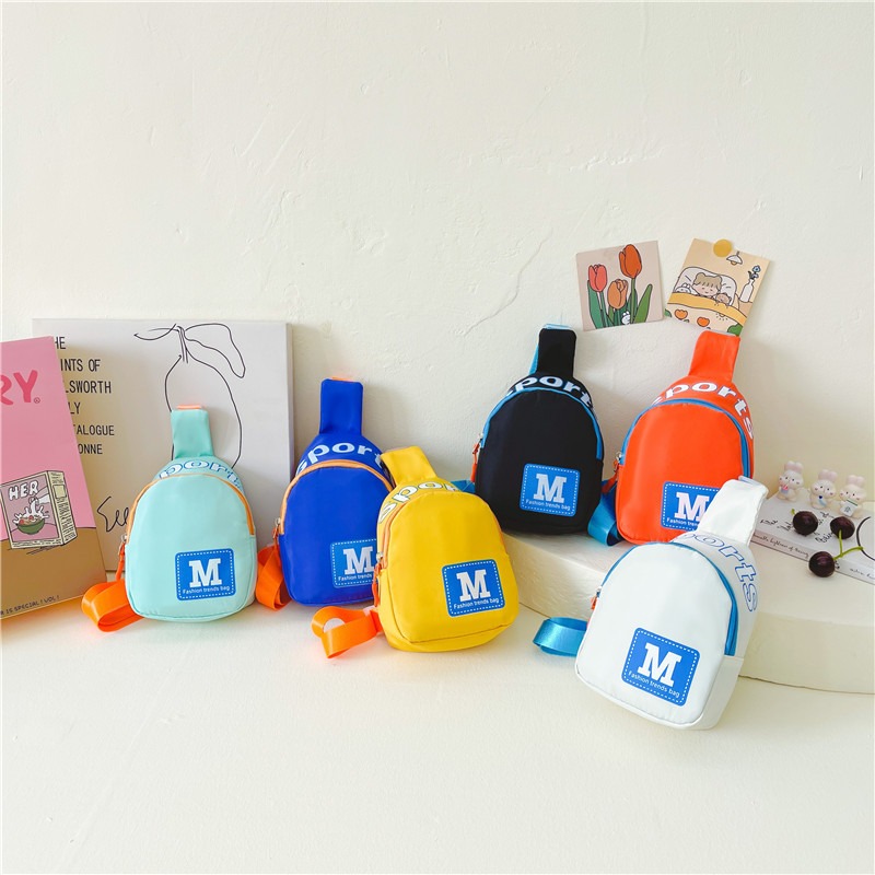 Canvas Backpack Casual - Children Chest Bag Boy Fashionable Shoulder