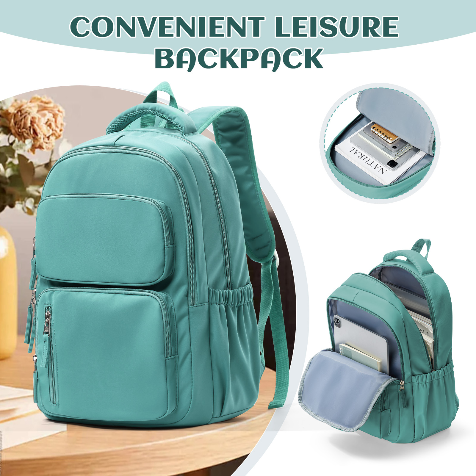 School Backpack Teen - Lightweight Laptop Backpack for Men Women,