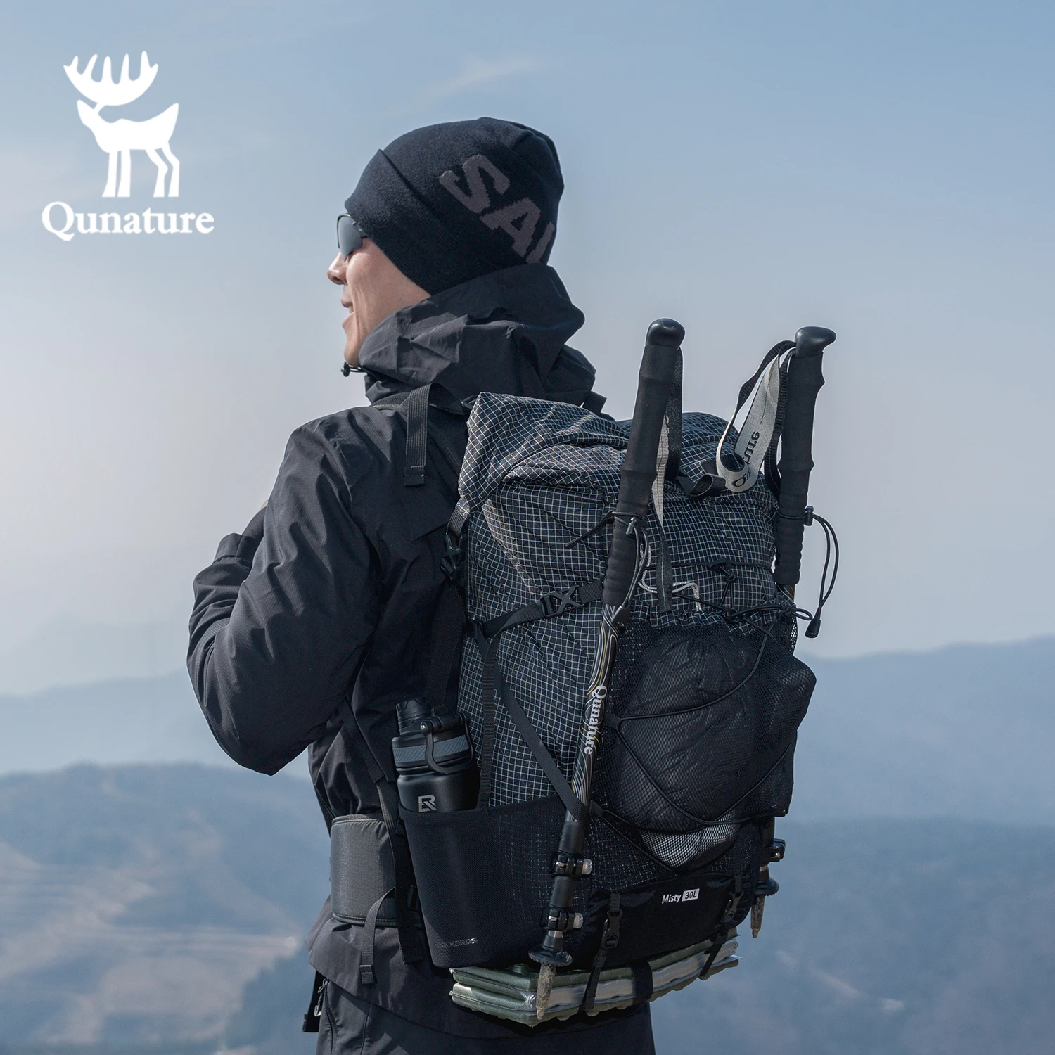 Hydration Pack Outdoor - Qunature Lightweight Backpack 35L Waterproof Hiking