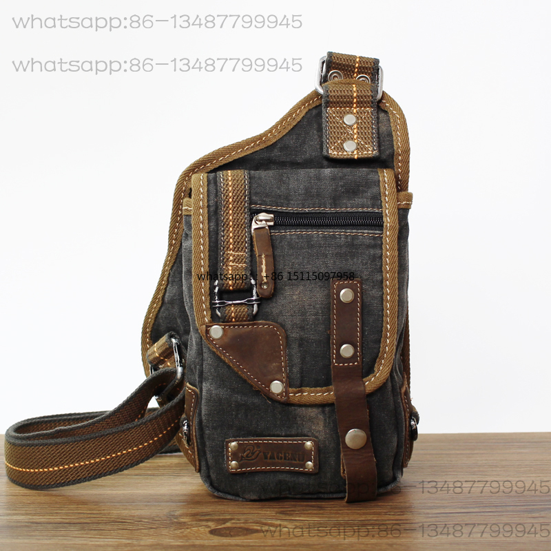 Men's breast bag retro canvas  - Canvas Backpack Casual review and price