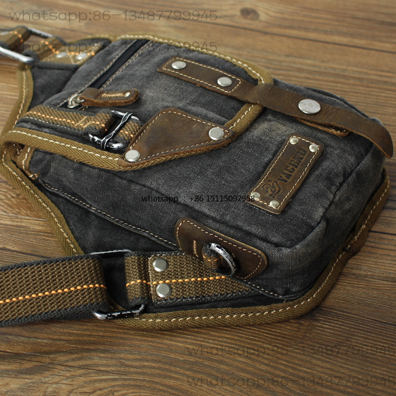 Men's breast bag retro canvas  - Canvas Backpack Casual review and price