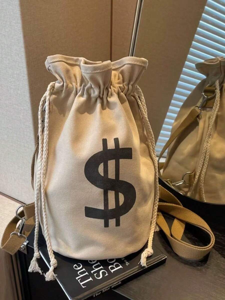 Black Canvas Drawstring Crossb - Canvas Backpack Casual review and price