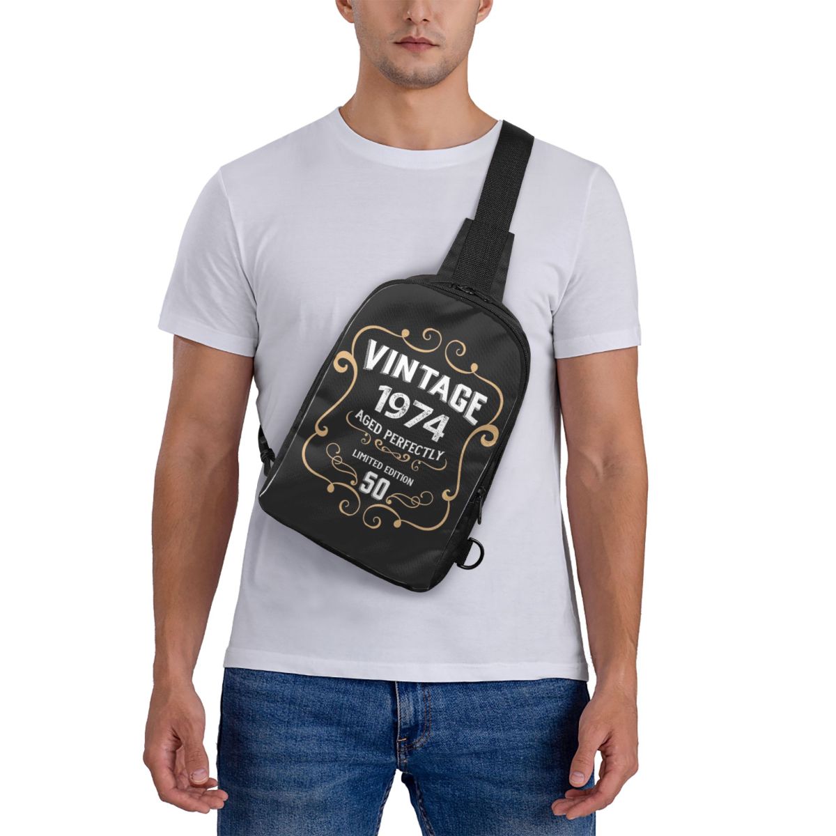 50th Birthday Vintage 1974 Age - Sling Backpack Shoulder review and price