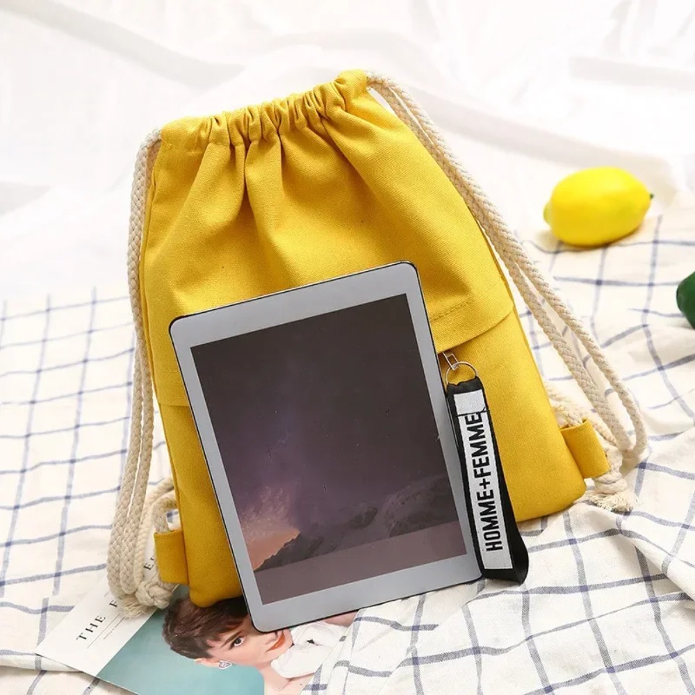 Student Canvas Bag Drawstring  - Canvas Backpack Casual review and price