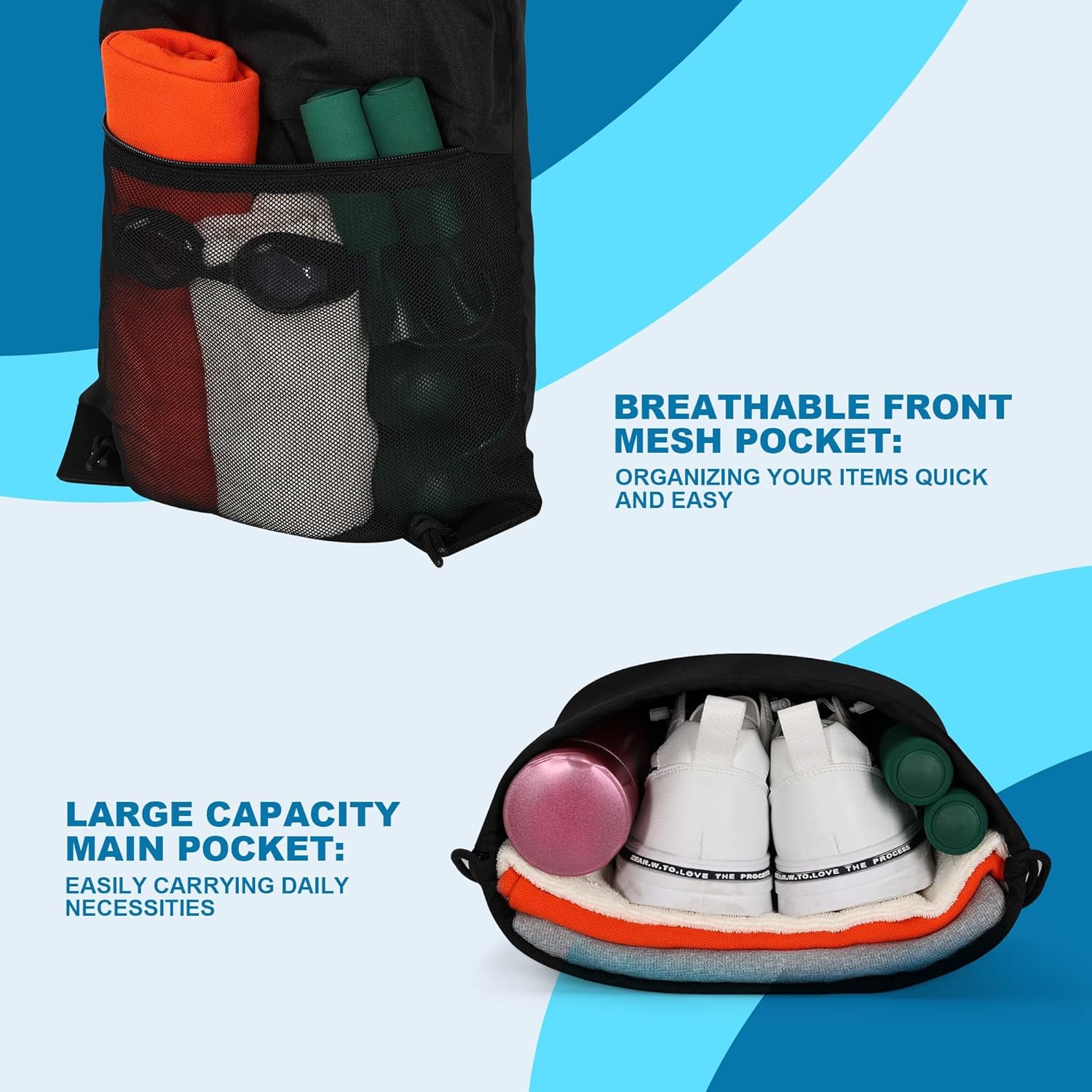 TILYMOL Drawstring Backpack Gy - Drawstring Gym Bag review and price