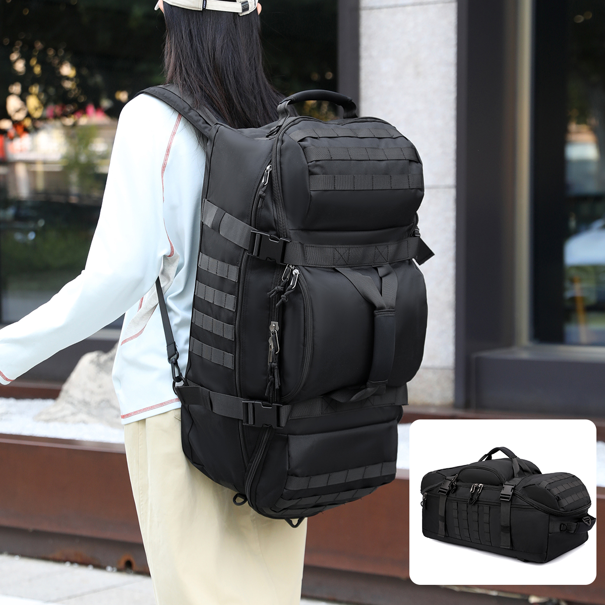 Outdoor Mountaineering Bag 90L - Hiking Backpack Waterproof review and price