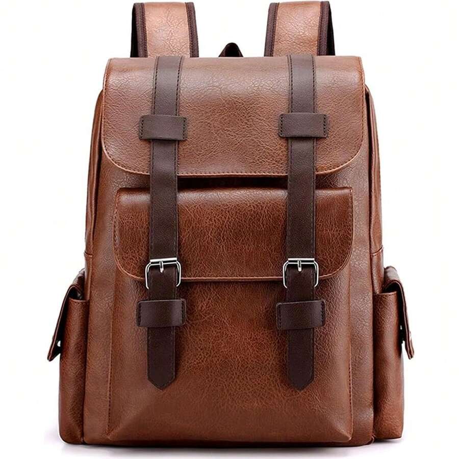 PU Leather Backpack For Men An - Leather Backpack Vintage review and price