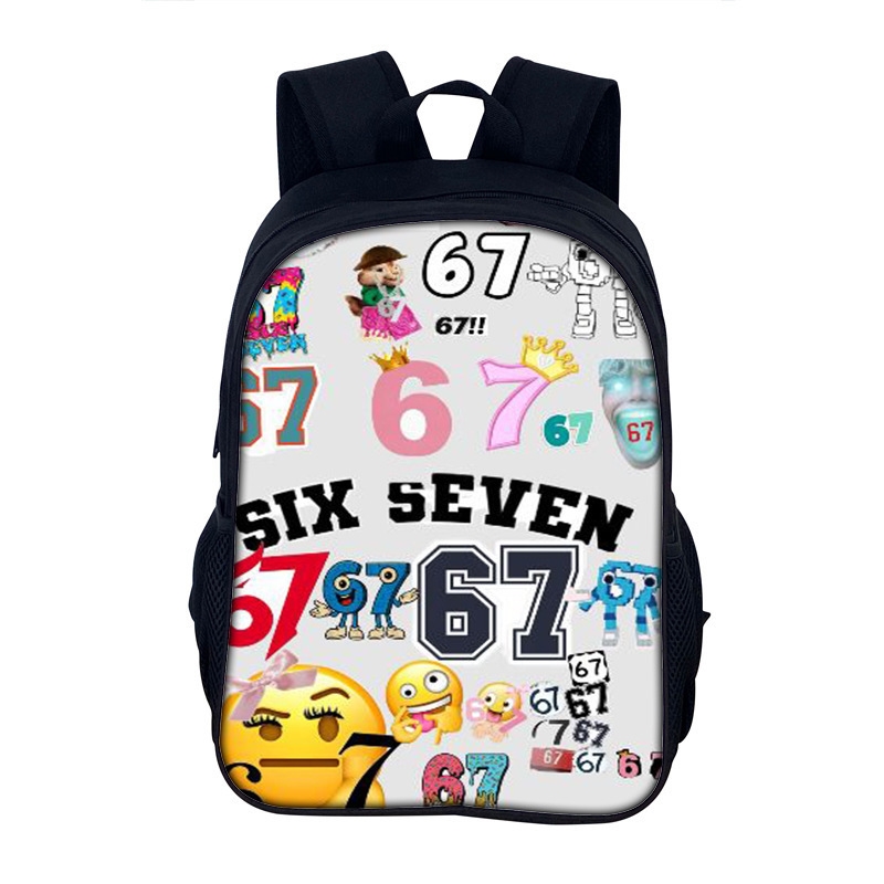 Six Seven 67 Print Lightweight - School Backpack Teen review and price