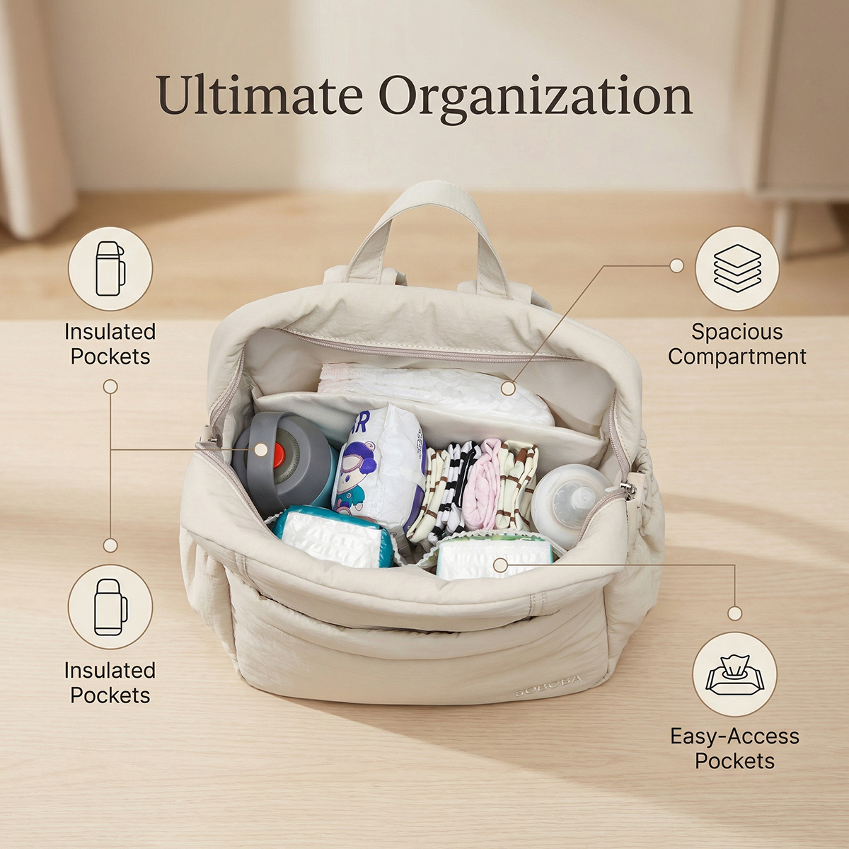 Soboba Large Capacity Diaper B - Backpack Diaper Bag review and price