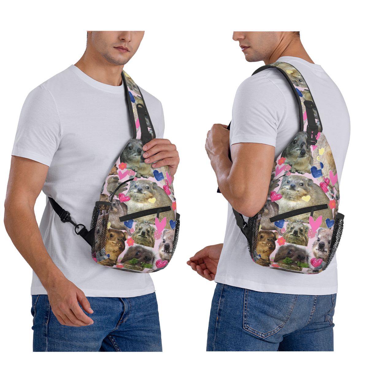 Cute Rock Hyrax Chest Bag Men  - Sling Backpack Shoulder review and price