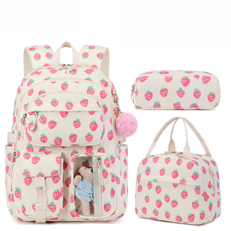 3pcs/set Corduroy School Backp - School Backpack Teen review and price