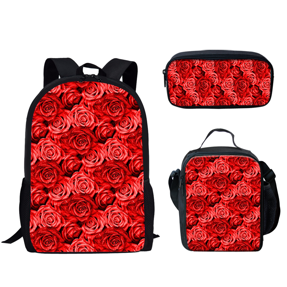 Gothic Red Rose Design Print 3 - School Backpack Teen review and price