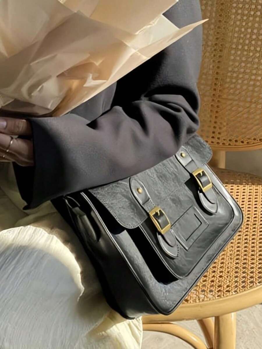 Retro British Style Satchel Ba - Leather Backpack Vintage review and price