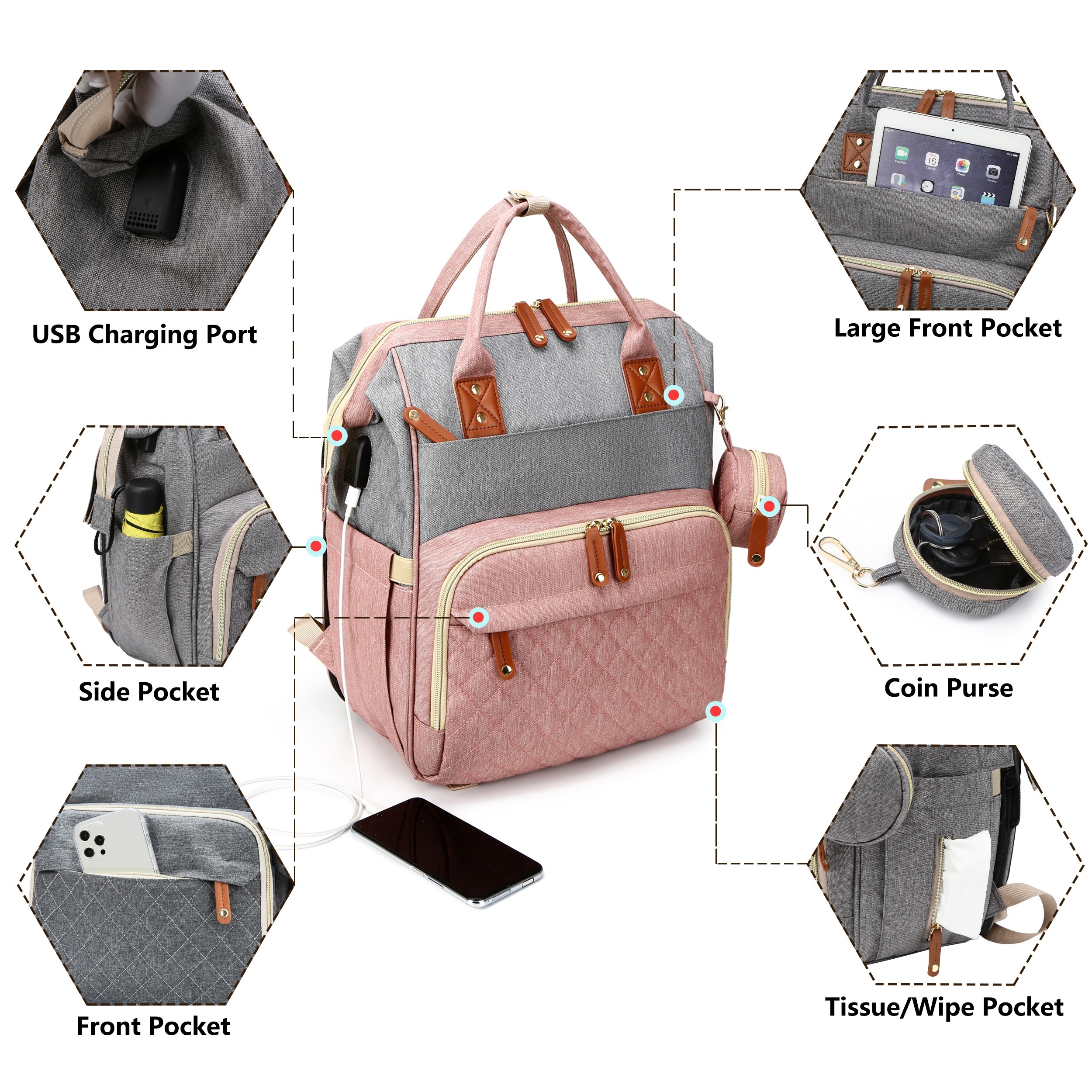 Baby Diaper Bag Backpack, Baby - Backpack Diaper Bag review and price
