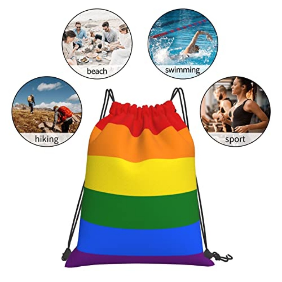 Lgbt Flag Gay Pride Rainbow Un - Drawstring Gym Bag review and price