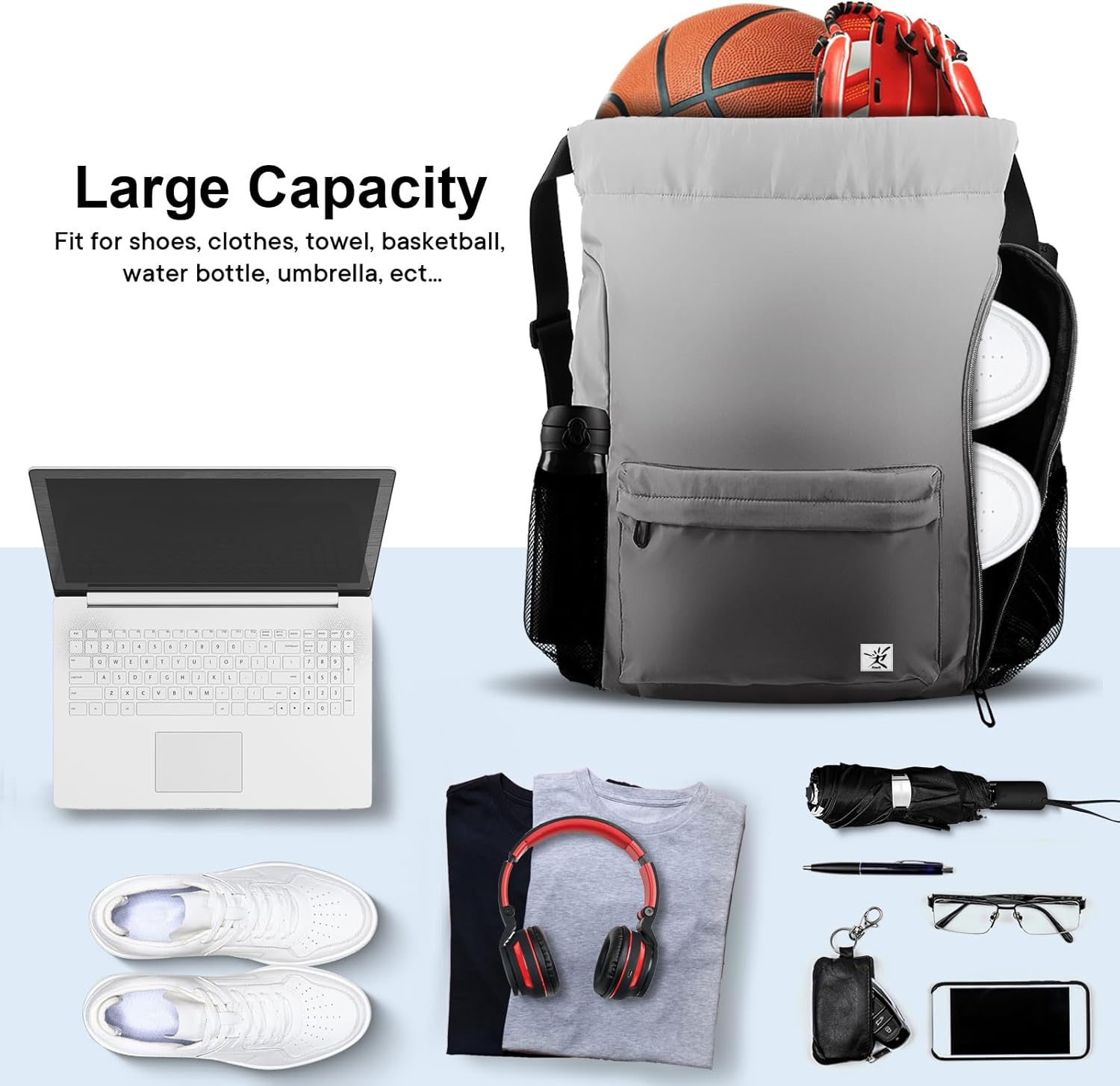 Drawstring Backpack with Mesh  - Drawstring Gym Bag review and price