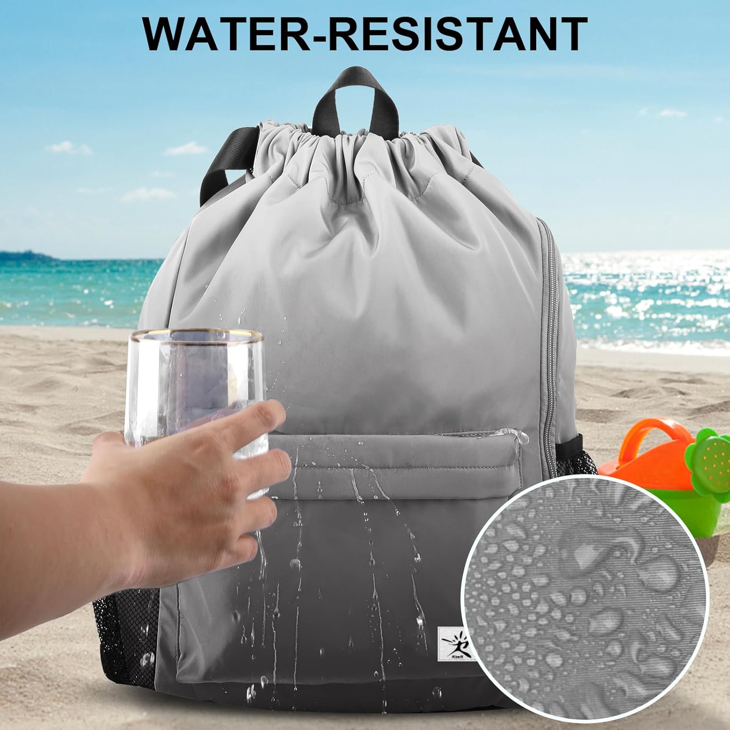 Drawstring Backpack with Mesh  - Drawstring Gym Bag review and price