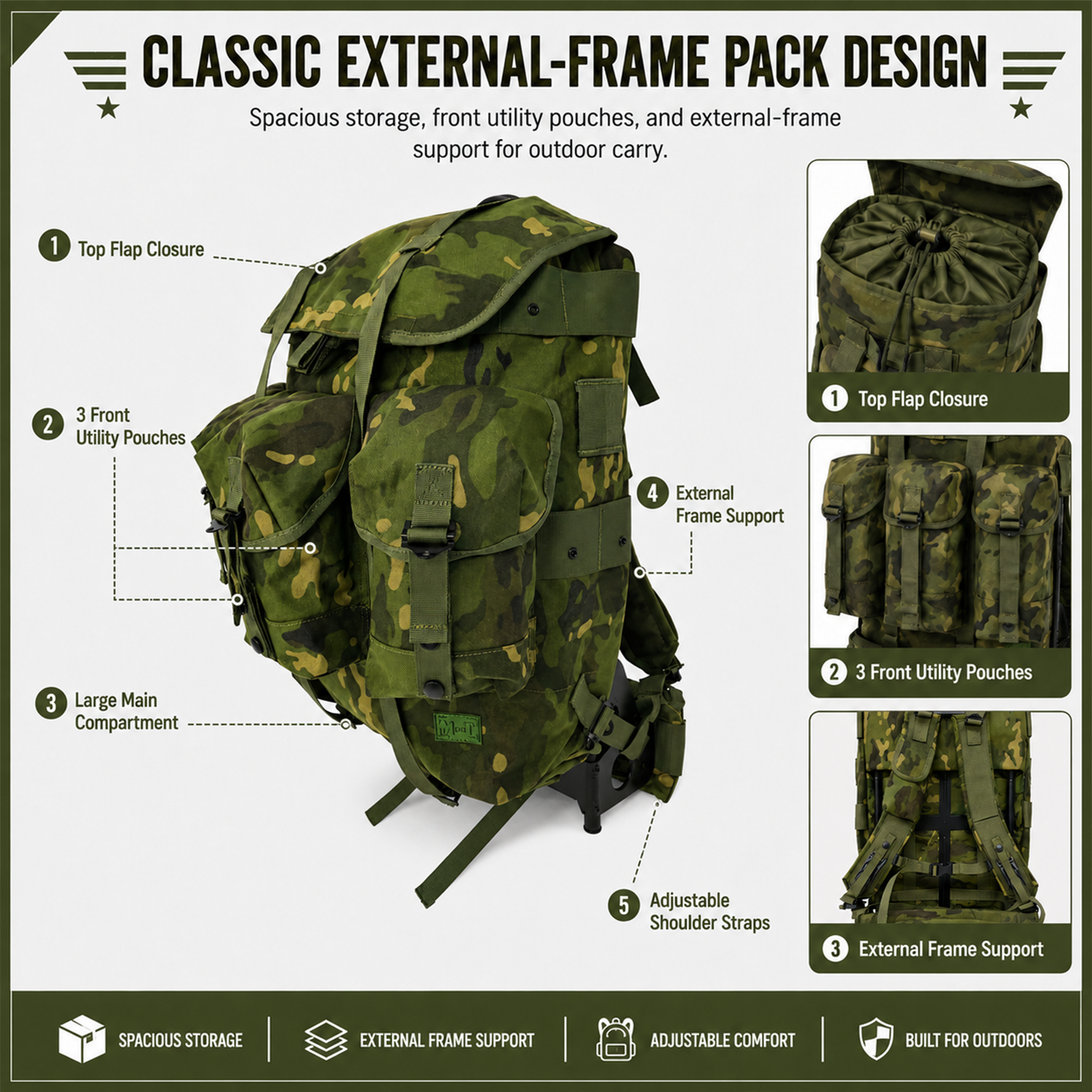 Rainforest Camo Outdoor Backpa - Rucksack Military Style review and price