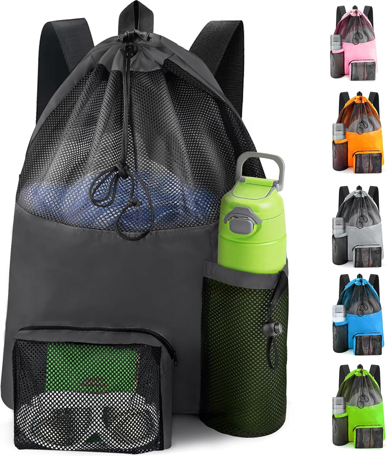 Swim Mesh Beach Bag, Waterproo - Drawstring Gym Bag review and price