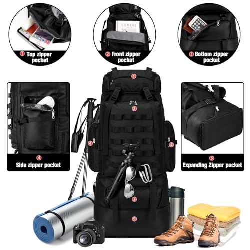 70L 100L Large Hiking Backpack - Rucksack Military Style review and price